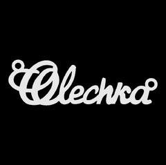 Серебряное колье с именем Olechka