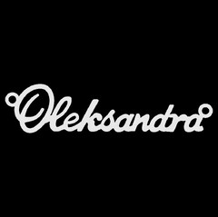 Серебряное колье с именем Oleksandra