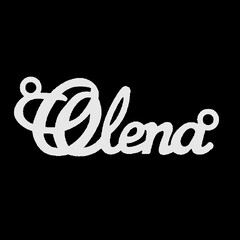 Серебряное колье с именем Olena