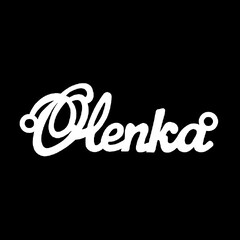 Серебряное колье с именем Olenka
