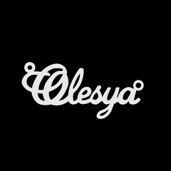 Серебряное колье с именем Olesya