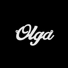 Серебряное колье с именем Olga