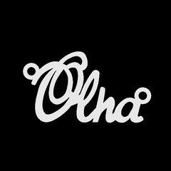 Серебряное колье с именем Olha