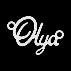 Серебряное колье с именем Olya