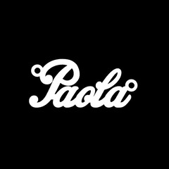 Серебряное колье с именем Paola