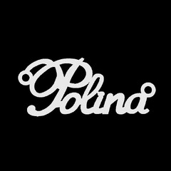 Серебряное колье с именем Polina