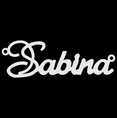 Серебряное колье с именем Sabina