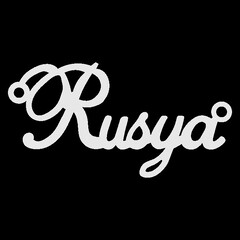 Серебряное колье с именем Rusya