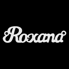 Серебряное колье с именем Roxana