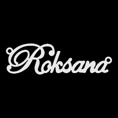 Серебряное колье с именем Roksana
