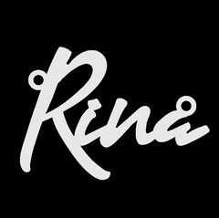 Серебряное колье с именем Rina
