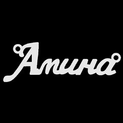 Серебряное колье с именем Амина