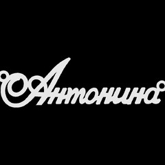 Серебряное колье с именем Антонина