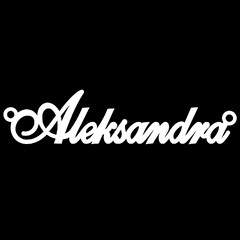 Серебряное колье с именем Aleksandra