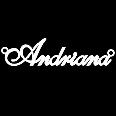 Серебряное колье с именем Andriana